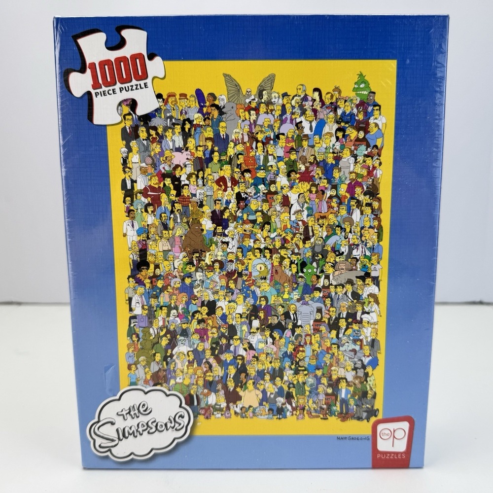 USAopoly The Simpsons Cast of Thousands 1000 Piece Jigsaw Puzzle SEALED